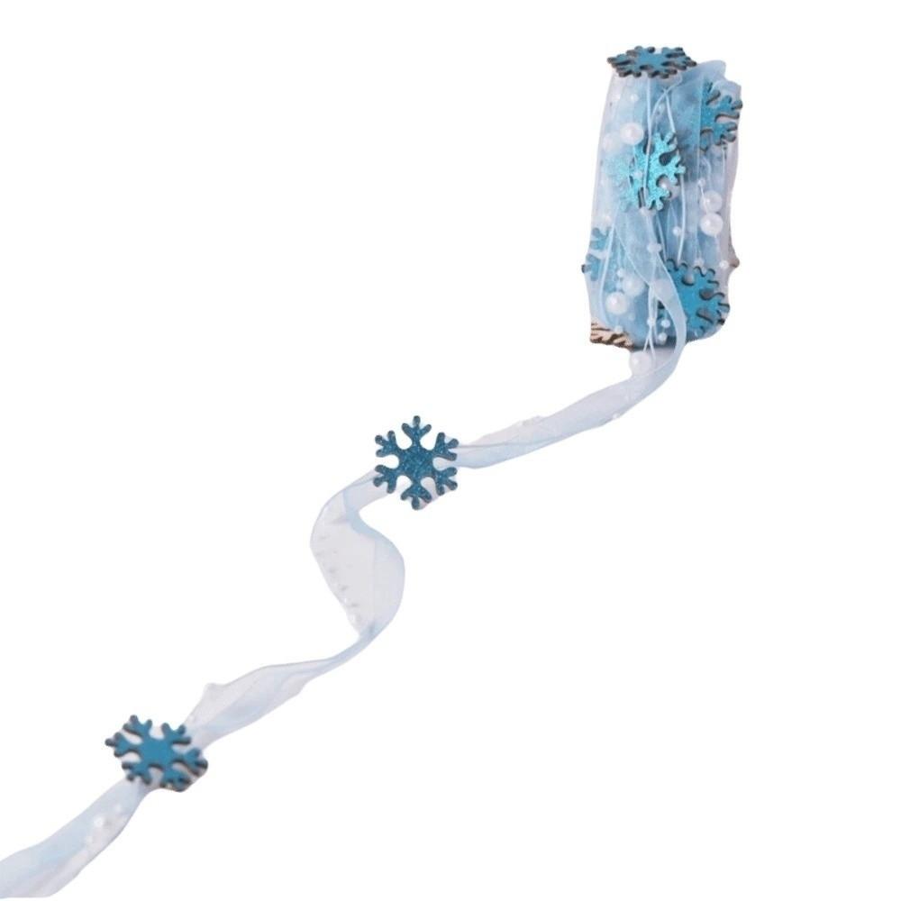 Five Meters Long Christmas Ribbon Roll Multi Textured Handmade Festive Garland Gift Packaging