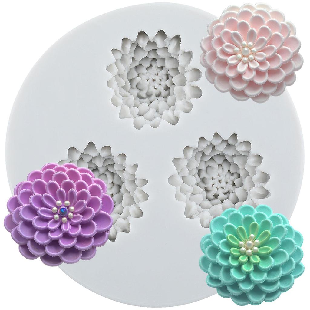 Flower Silicone Molds Daisy Flower Fondant Mold Cake Decorating Tools Cupcake Topper Candy Chocolate Gumpaste Mold