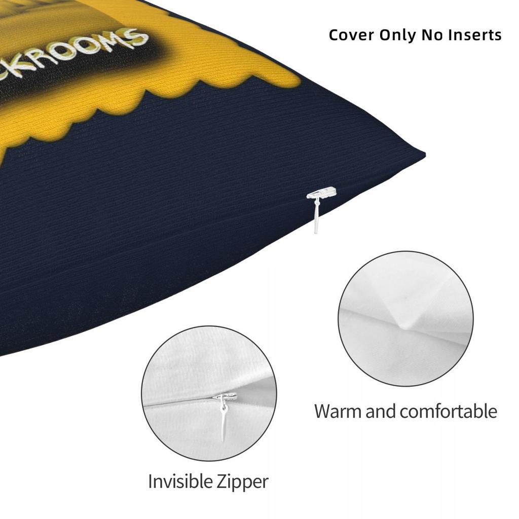 The Backrooms Creepypasta Square Pillowcase Polyester Linen Velvet Printed Zip Decor Throw Pillow Case Room Cushion Cover