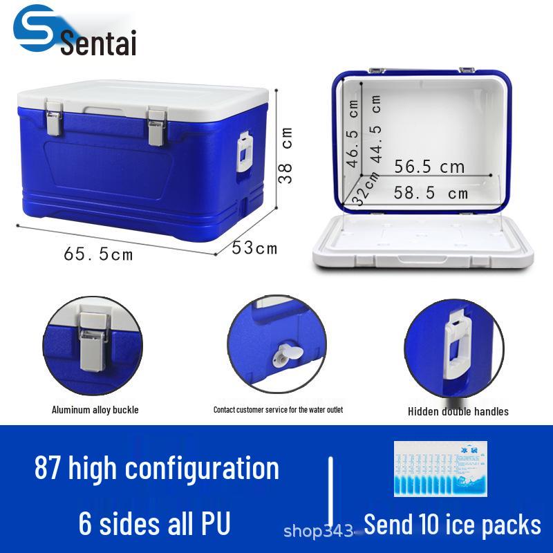 Sen Tai 87L Insulated Box Refrigerator for Outdoor, School, and Vehicle Use - Ideal for Ice Cream, Camping, and Takeaway Deliveries.