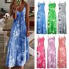 Women's Oversized Floral Printed Sleeveless Maxi Dress For Summer Holidays