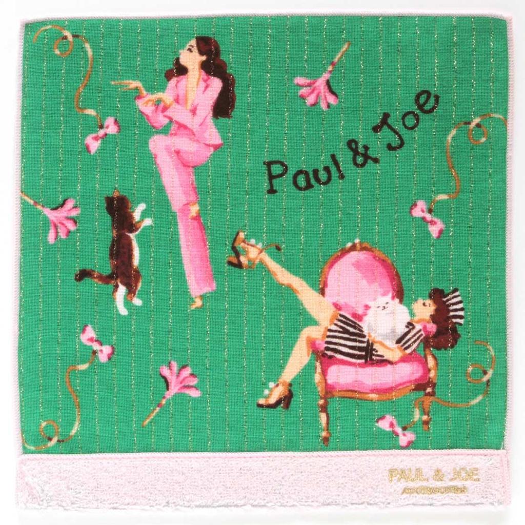 PAUL JOE Paul Joe Museum Collection Gypsy Nunet and Art Hand & ACCESSOIRES & Handkerchief, & Girl, (Green), Women's, Towel, Approx. 25cm,