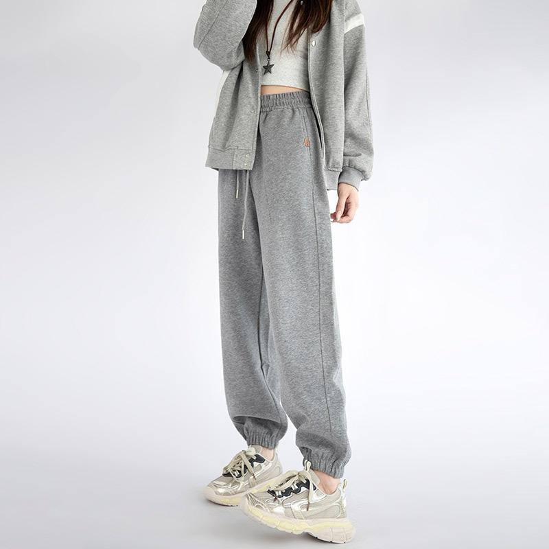 Sweatpants Women's Spring and Autumn New High-waisted Loose Leggings Autumn Thin Small Casual Sweatpants