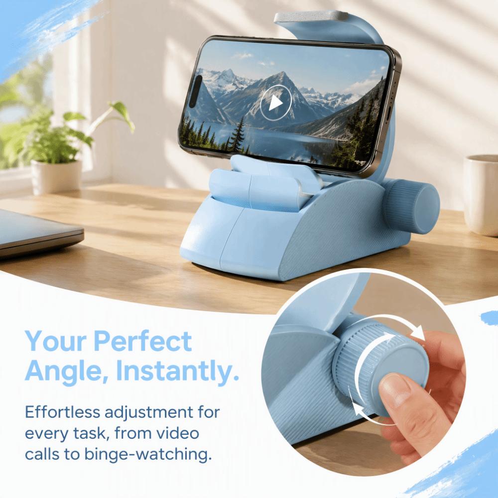 Adjustable Angle Mobile Phone Stand Gear Rotating Live Streaming Stand Hands Free Holder Vlog