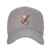 Rock Cat Playing Guitar Cartoon Guitar Cat Baseball Caps Snapback Men Women Hats Adjustable Cap Hip Hop Baseball Hat Casquette