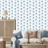 Dolphins Wallpaper White and Azure for Living Room and Bedroom 50x1000