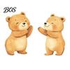 Adhesive Wall Sticker Bear Design Window Sticker, Self-Adhesive Waterproof Decal Durable for Living Room Bedroom Entrance Hall Home Decor Child-safe