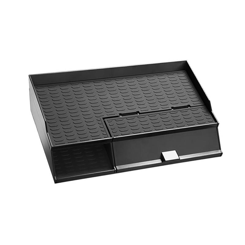 Car Interior Double Storey Non-Slip Storage Glove Box Non-Slip Storage Glove Box For Tesla Model 3 2017 2018