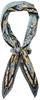 Cuco Dot Paisley Pleated Scarf with Scrunchie, Blue (370)