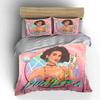 Retro Pop Art Style Female Design Bedding Duvet Cover Set Duvet Cover Pillowcases  (1*Duvet Cover 2*Pillowcases, Without Duvet Insert)