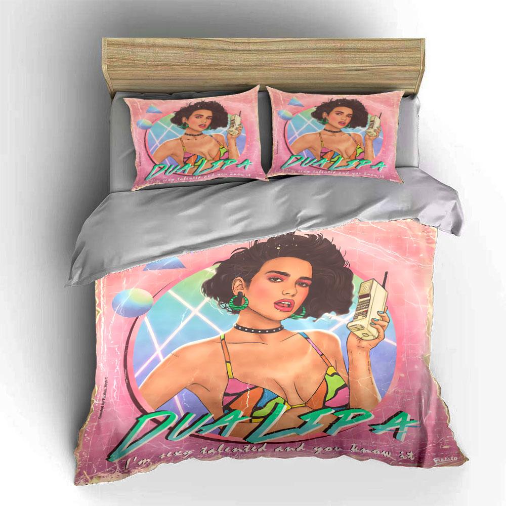 Retro Pop Art Style Female Design Bedding Duvet Cover Set Duvet Cover Pillowcases (1*Duvet Cover 2*Pillowcases, Without Duvet Insert)