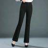 Pantalones de Traje Casuales Elegantes Rectos Formales Slim de Cintura Alta para Mujer