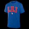 Maglietta da Uomo LeBron James Royal Philadelphia 76ers con Iniziali Varsity Oversize Streetwear Allenamento Maglia Sportiva Manica Corta Abbigliamento Femminile Maschile