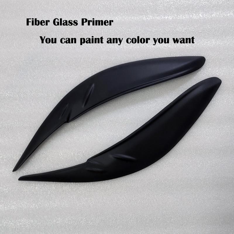 Carbon Fiber Headlight Eyebrow Cover Trim Sticker Head Lamp Eyelid For Toyota Sienna 2010 - 2015 Fiber glass matt black eyebrows Fiber glass