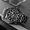 Men’s Watches Fashion Business Date Watch Luxury Men Steel Quartz Wrist Watches Chronograph 3 Dials Male Clock