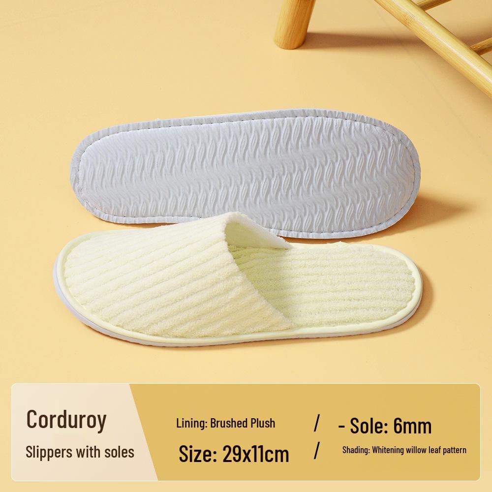 Winter Thickened Coral Fleece Anti-Slip Hotel Slippers for Home
