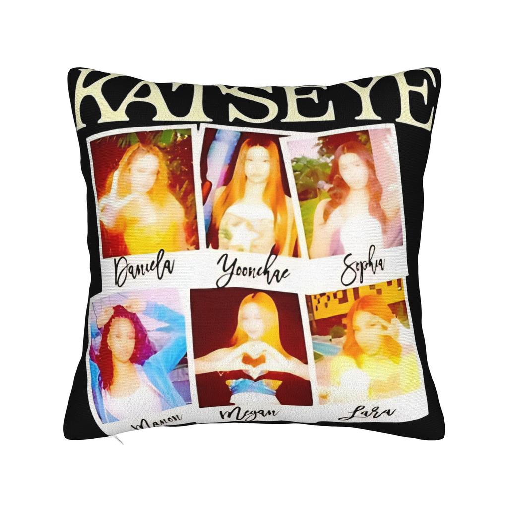 Pillow Cover Katseye Music Band Novelty Pillow Case For Sofa Bedroom Home Decor Pillowcases