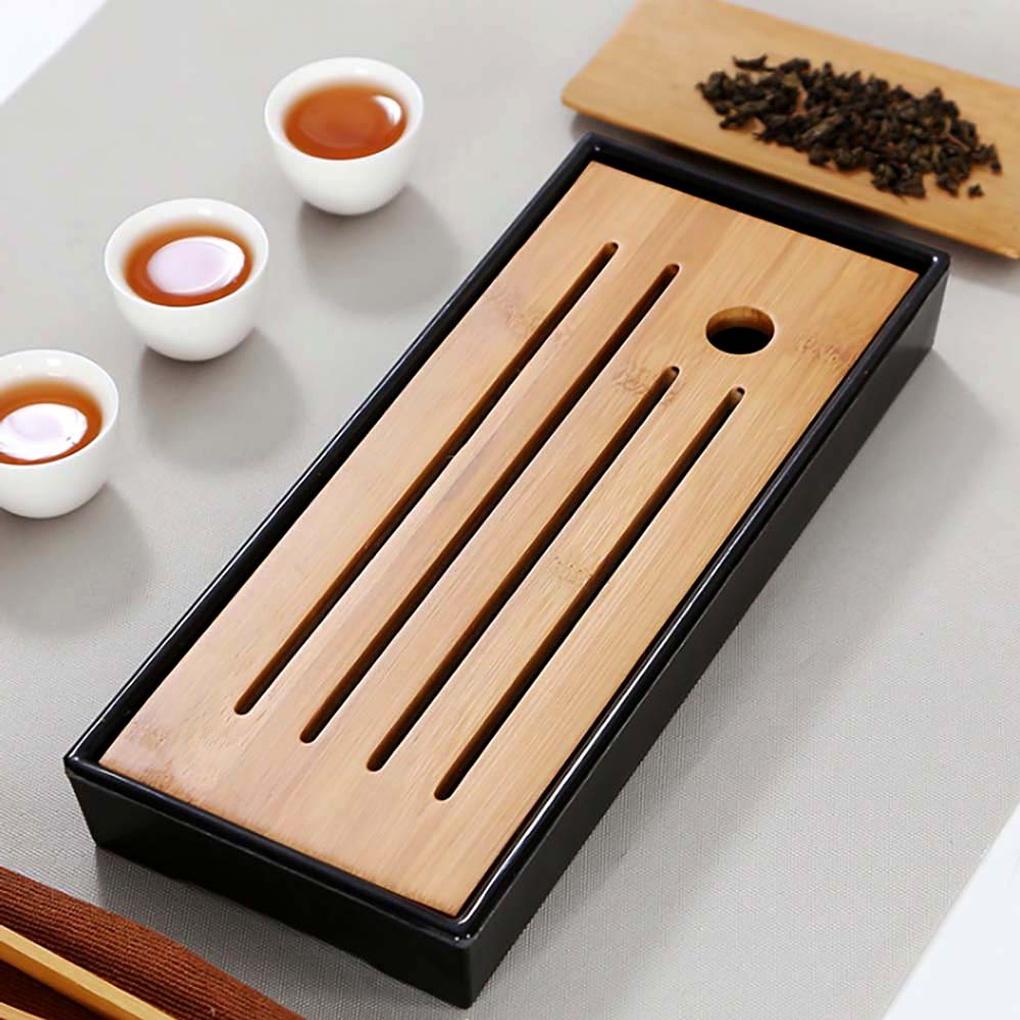 

Square tea tray tea plate (black) tea set tea plate