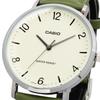 [Casio] Quartz Men's Watch MTP-VT03L-7B Cream and Green Leather Strap