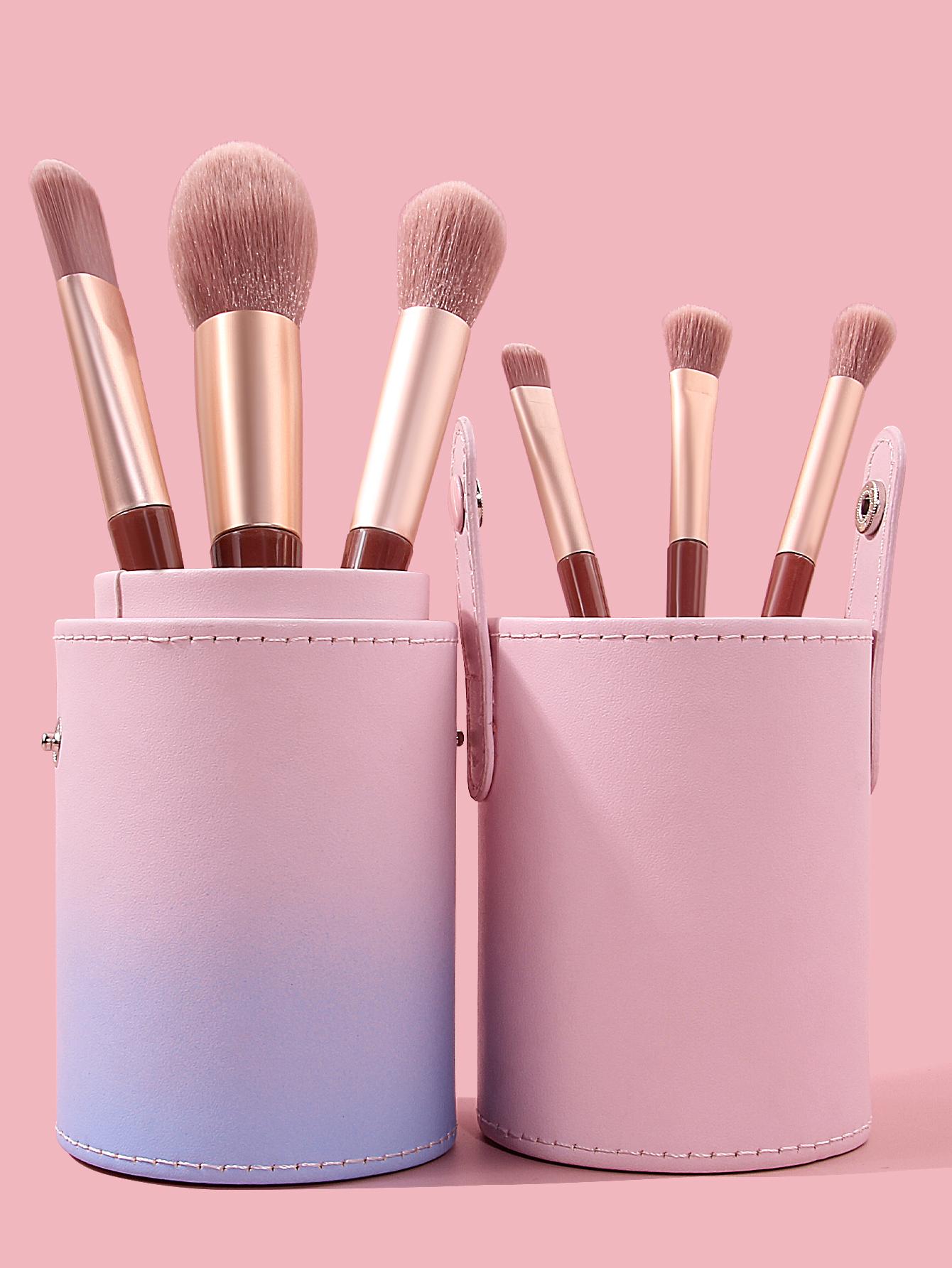 

Популярный цилиндр для хранения кистей для макияжа в градиентном стиле в стиле инс, портативное ведро для хранения большой вместимости, бо для хранения инструментов для макияжа