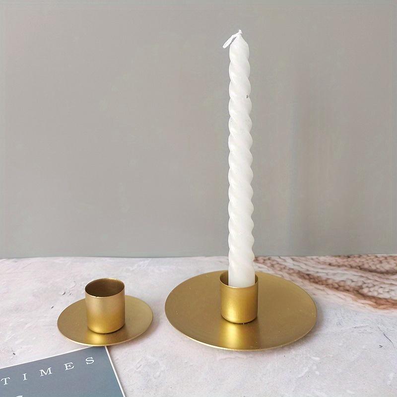 Simple Golden Candle Holders Metal Desktop Candlestick For Wedding Party Festival Candelabra Art Gifts Home Decor Candle Holders