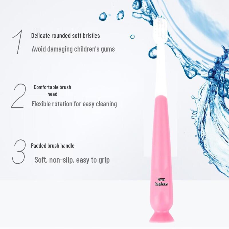 YaYaLe Kids' Soft Bristle Toothbrush with Suction Cup (5-pack)