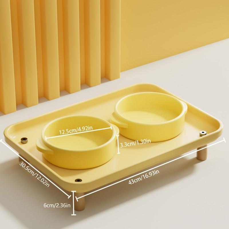Ergonomic Cats Bowl Dining Table Set For Pet Cats And Dog Water and Food Feeder Feeding Station for Indoor Wet and Dry Food