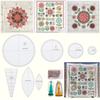 Template Set Quilting Ruler Portable Reusable DIY Sewing Handicraft Crafts Accessories for Learners Professionals