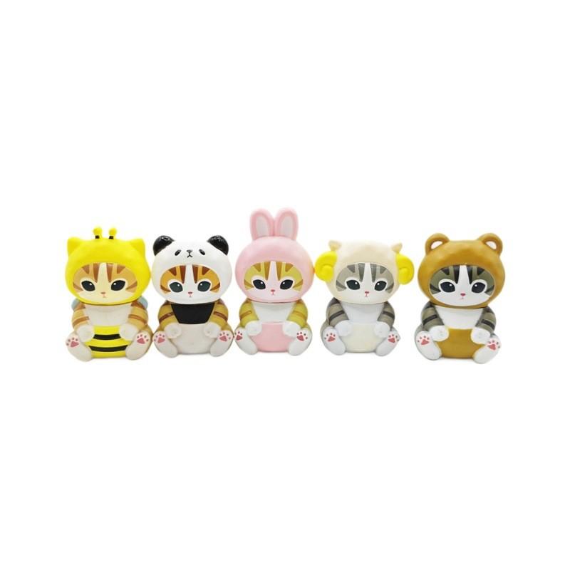 Collectible Cute Animal Dolls Including Bee And Bunny Characters In Miniature Pvc Models