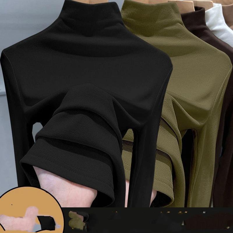 Women's Warm Half High Neck Base Shirt For Autumn And Winter