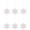 6-Piece Acrylic Snowflake Ornaments Set for Christmas Trees and Windows