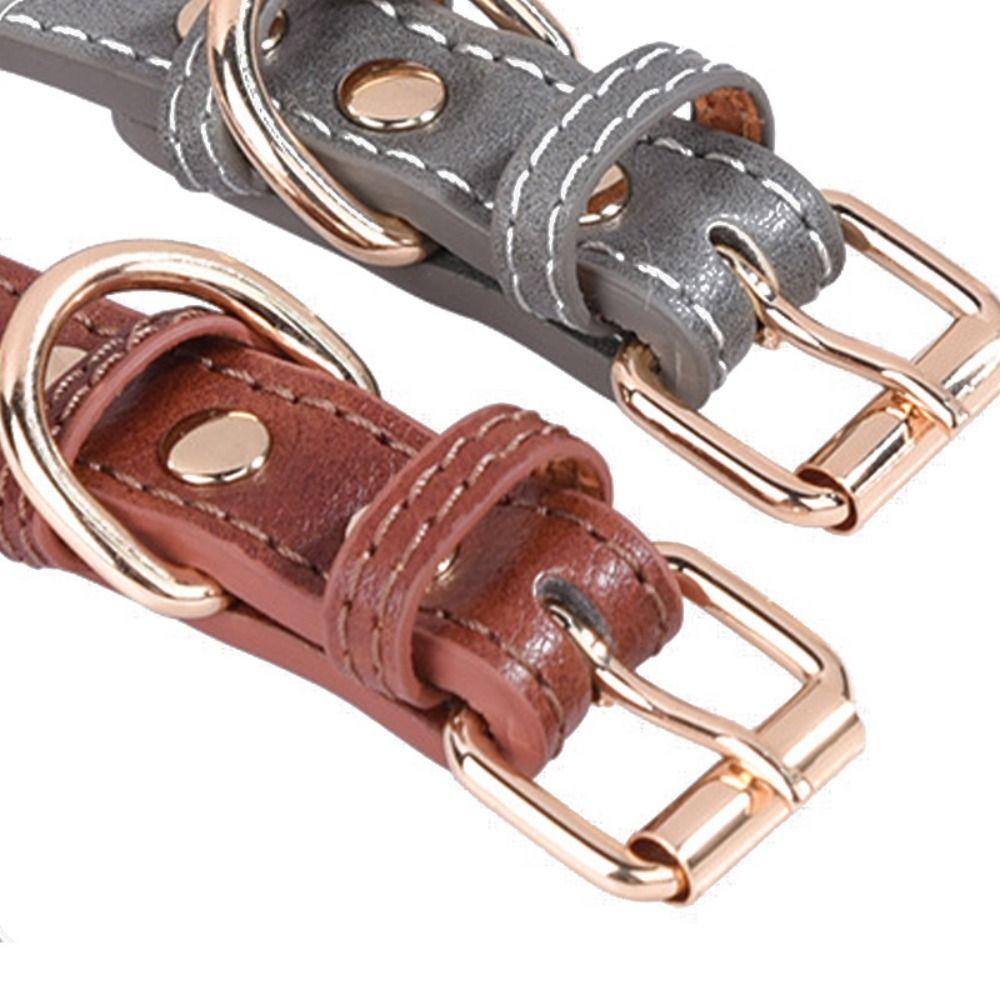 Vintage Pet Collar Adjustable Puppy Necklace Rivet Leather Dog Collar  Medium Large-sized Dog