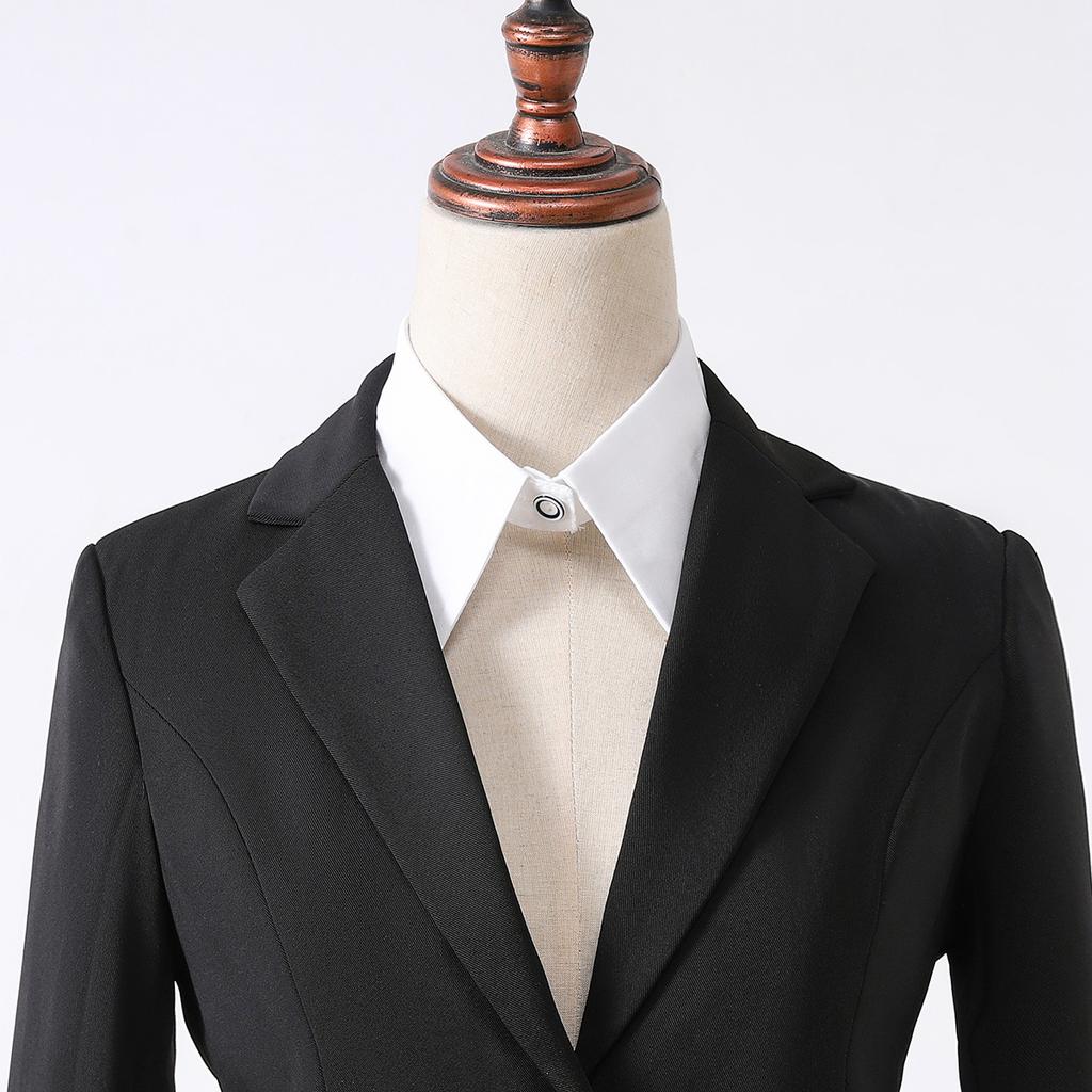 Women's New Fashion Decoration Chiffon Fake Neck Shirt Single Collar Versatile Bowtie Detachable Bowtie