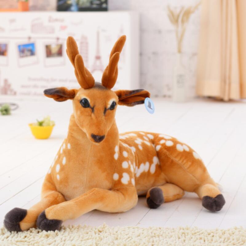 Simulation Plush Sika Deer Stuffed Toy Soft Deer Plush Doll For Kids Baby Children Birthday Gift
