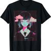 Japanese Anime Girl Vaporwave Cyber Goth E-Girl Distressed T-Shirt