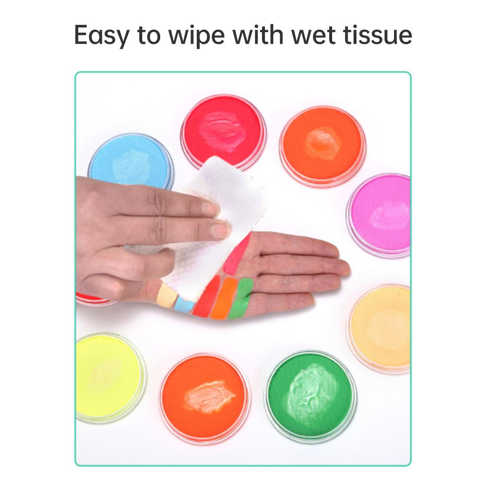 UV Barva na Obličej a Tělo Černá Světla Neonová Fluorescenční Svítící Barva Vodou Aktivovaná Make-up Malířský Pigment