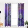Cadeira de campo de flores de lavanda roxa Cortinas de janela Cortinas de cozinha Painel Decoração de casa Cortinas para sala de estar Cortinas para quarto