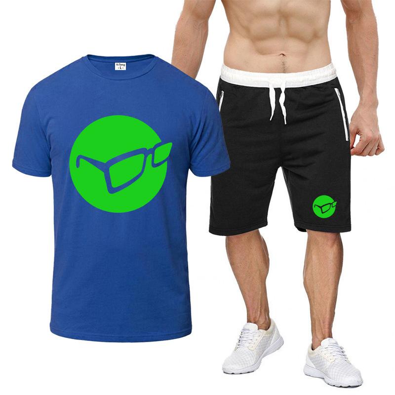 Korda Inspired Tribute Print 2025 Men's New Summer Nine-color Short-sleeved T-shirt+ Sports Pants Thin Breathable Suit