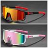 2PCS Men's Oversized Cycling Glasses for Men Bicycle Windproof Colorful Coating Sunglasses Outdoor Sports Motorcyc