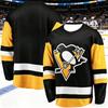 Ny Sort Gul Hvid Stribet Langærmet Hockey Top Pinguin Skøjte Mönster V-hals Sports Trøje Unisex Tilbage til Skolen Outfit