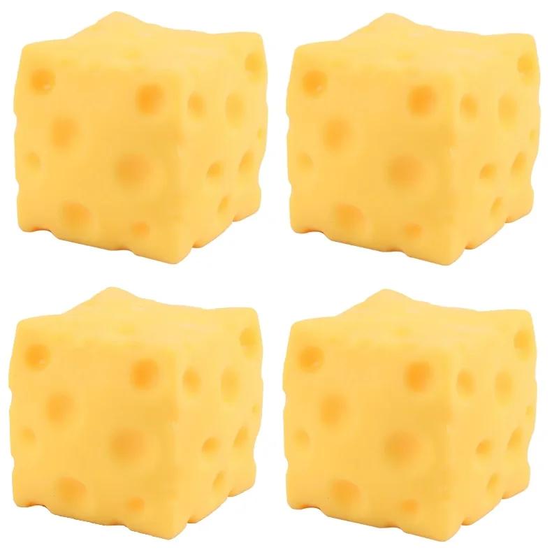 Jumbo Cheese Cube Stress Ball Big Cheese Shapeable Squeeze Ball Non-Bounce Fidget Toy Asmr Sensory Anti-Stress
