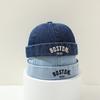 Blue Denim Melon Cap Baby Dome Brimless Hat 1-3Y Kinder Beanie Kordelzug Bonnet Fashion Kids Landlord Hat Hip Hop Docker Caps