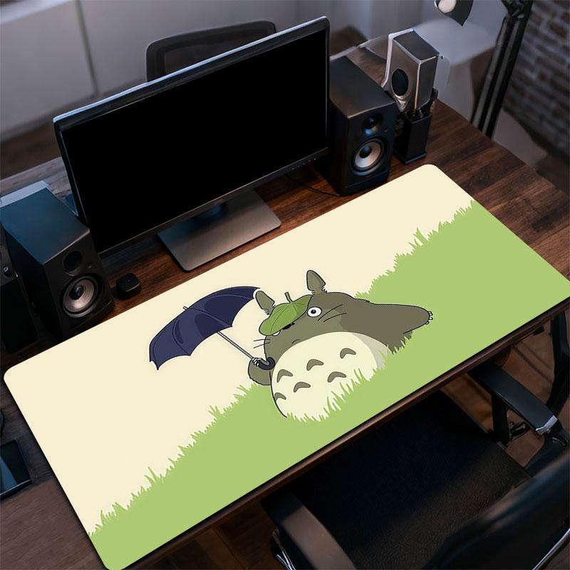 Totoro Mouse Pad, Large Gaming Desk Mat, Non-slip XXL Mousepad for Laptop & Tablet, Mini PC Playmat with Stitched Edges