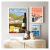 Map Canvas Paintings Vintage Wall Kraft Poster Coated Art Prints Posters Home Decor Gift Bordeaux France Wine Country Travel