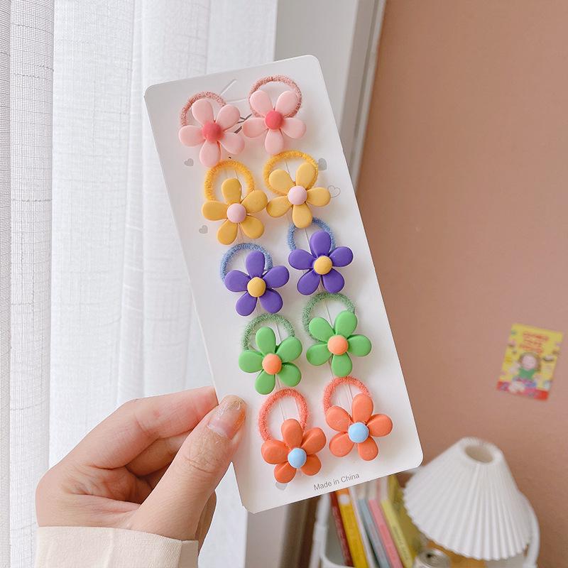 Soft Cartoon Elastic Hair Ties for Kids - Gentle, Non-Pulling Rubber Bands