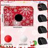 Christmas Ball Shaking Props Set with 20 Foam Balls Fastener Strap 24cm Box Indoor Outdoor Family Fun Holiday Decoration