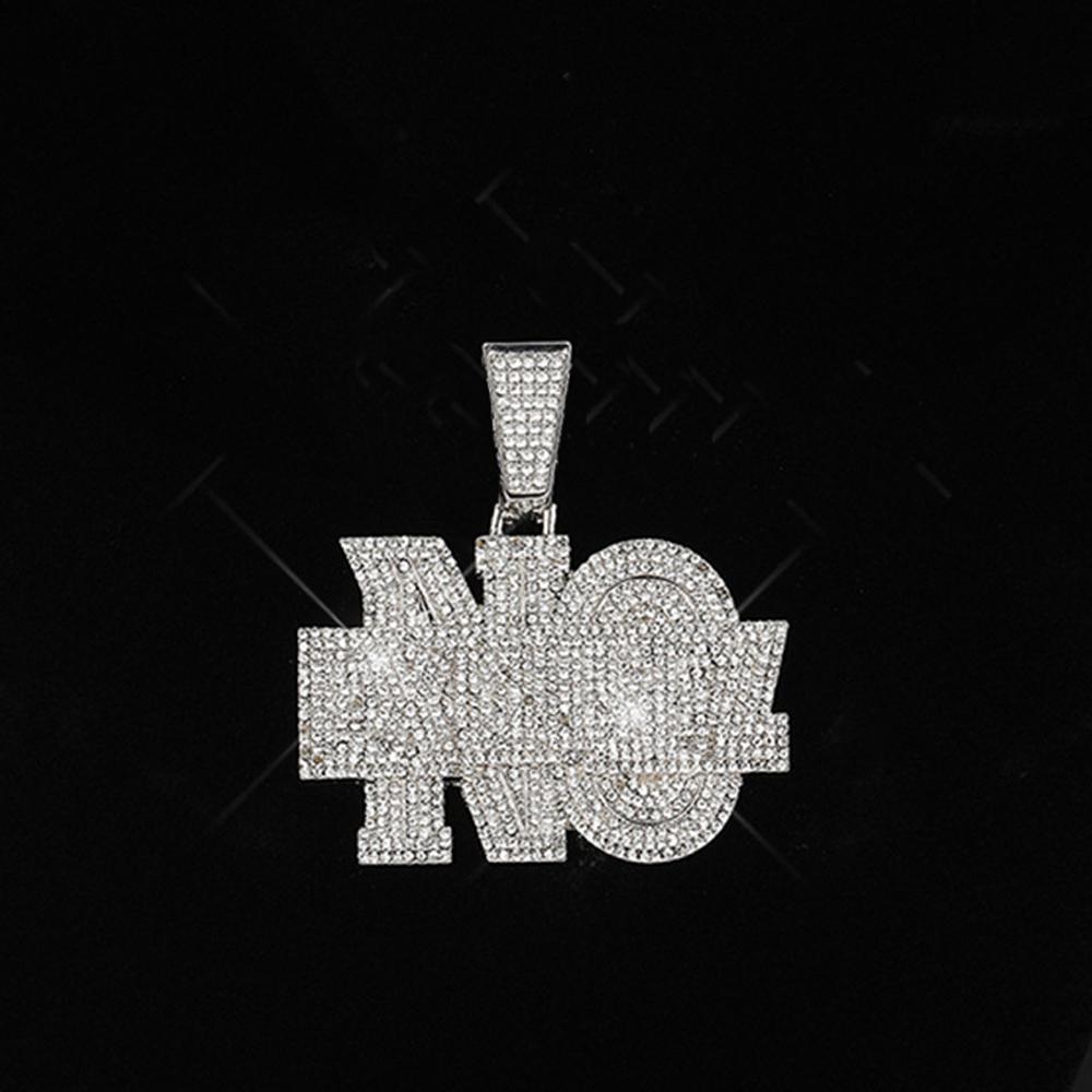 Hip Hop Men Lettes NO EXCUSE Pendant Necklace Gold Plated Iced Out Bling Crystal Cuban Link Chain Charm Fashion Women Jewelry