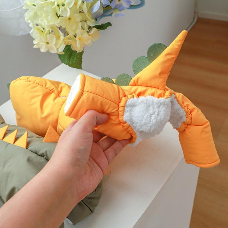 Hundemantel mit Kapuze Dinosaurier Hundekostüm Hundeoverall Wintermantel Hundeoverall Kostüm Hoodie Hundejacke Hundekleidung