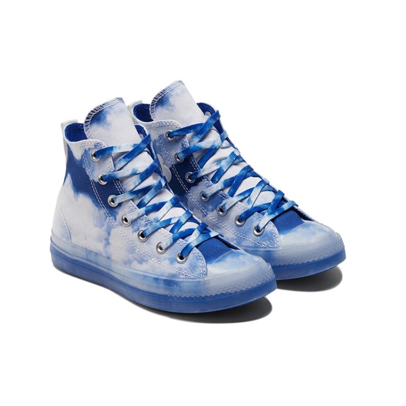 Converse Chuck Taylor All Star Blue White Comfortable and Versatile High-Top Espadrilles Unisex Blue & White