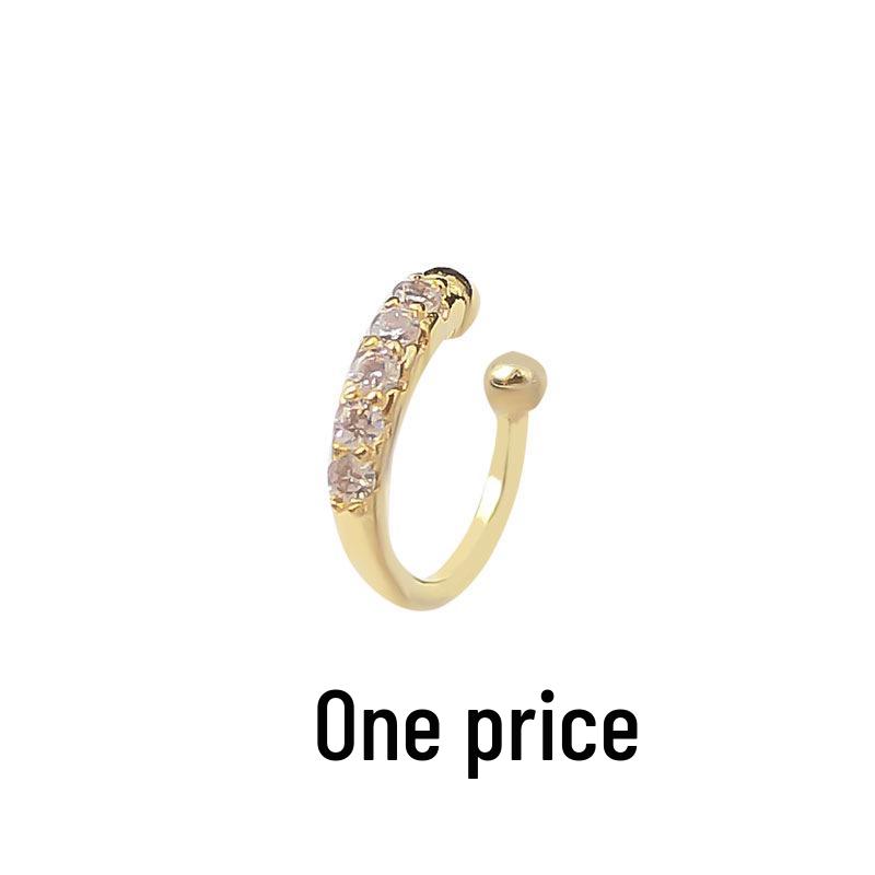 Минималистичный цирконовый кафф для уха: Не требуется пирсинг - Идеально для студентов Copper